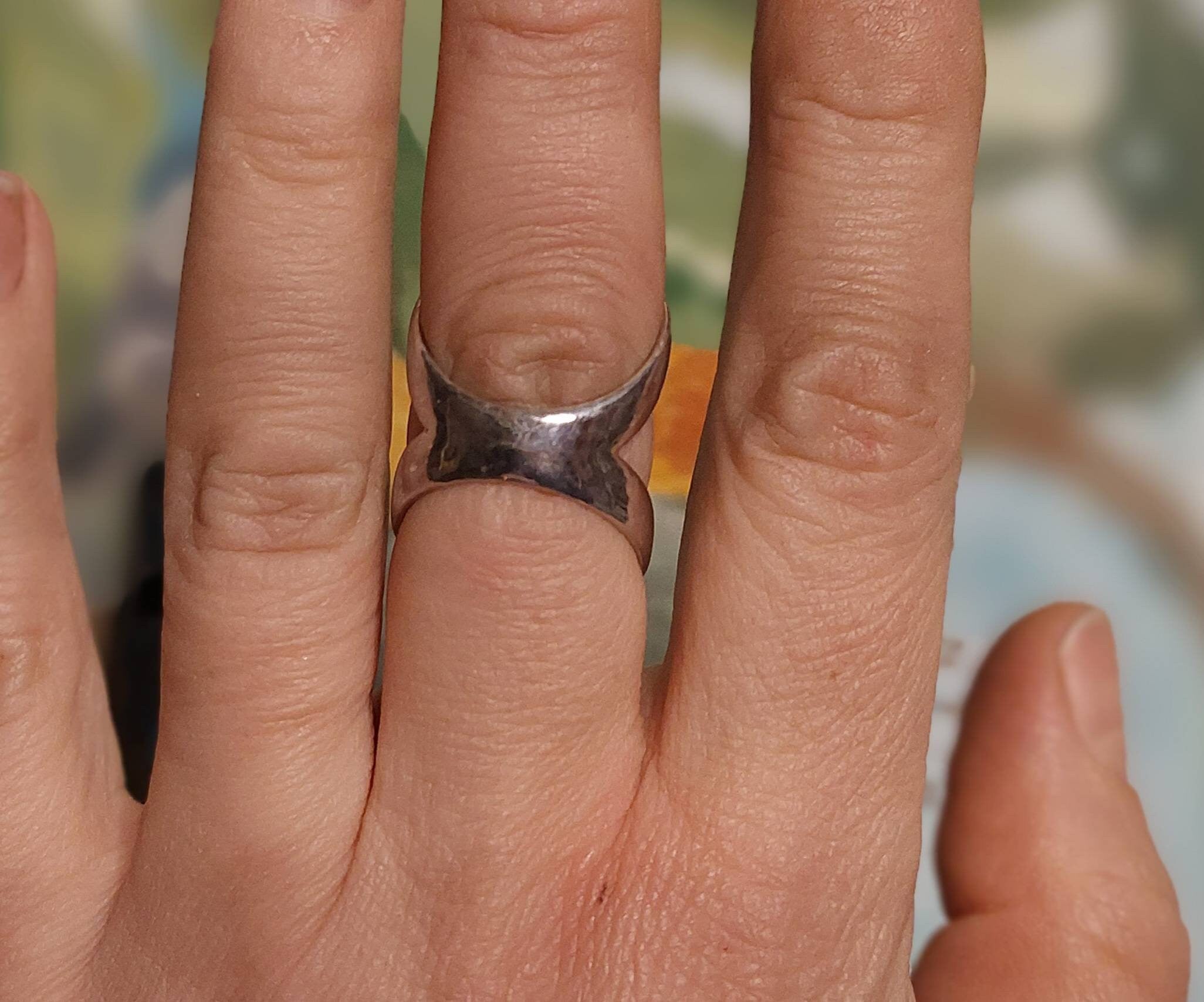 Arthritis finger splint  adjustable sterling  silver 925 or bronze one piece