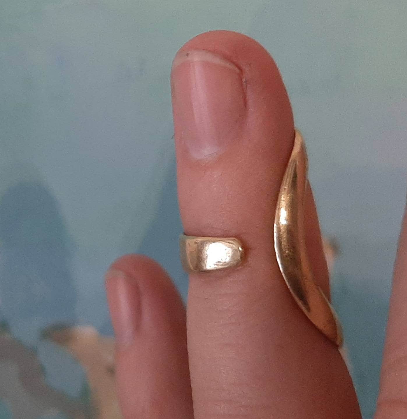 Arthritis finger splint  adjustable sterling  silver 925 or  bronze one piece