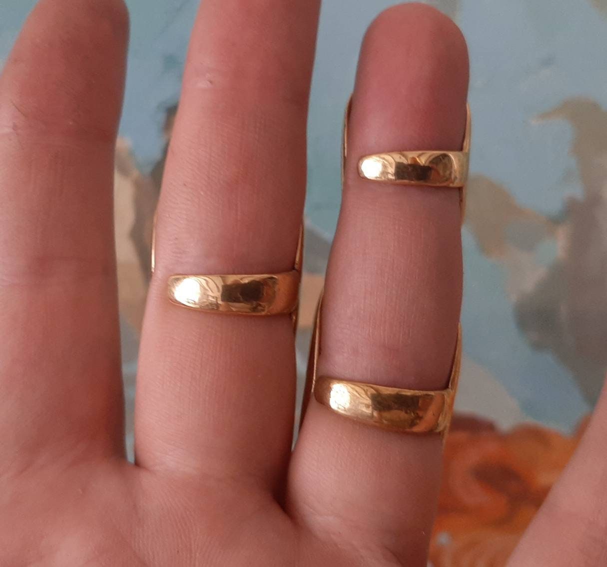 Arthritis finger splint  for lateral deviation adjustable sterling  silver 925 or  bronze, for EDS