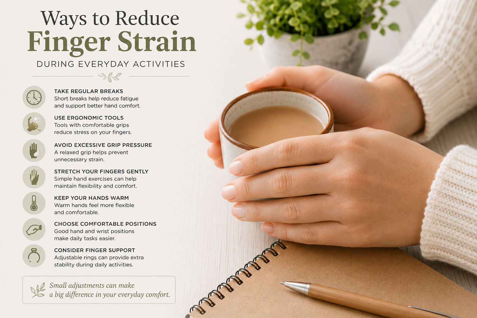 Ways to Reduce Finger Strain During Everyday Activities