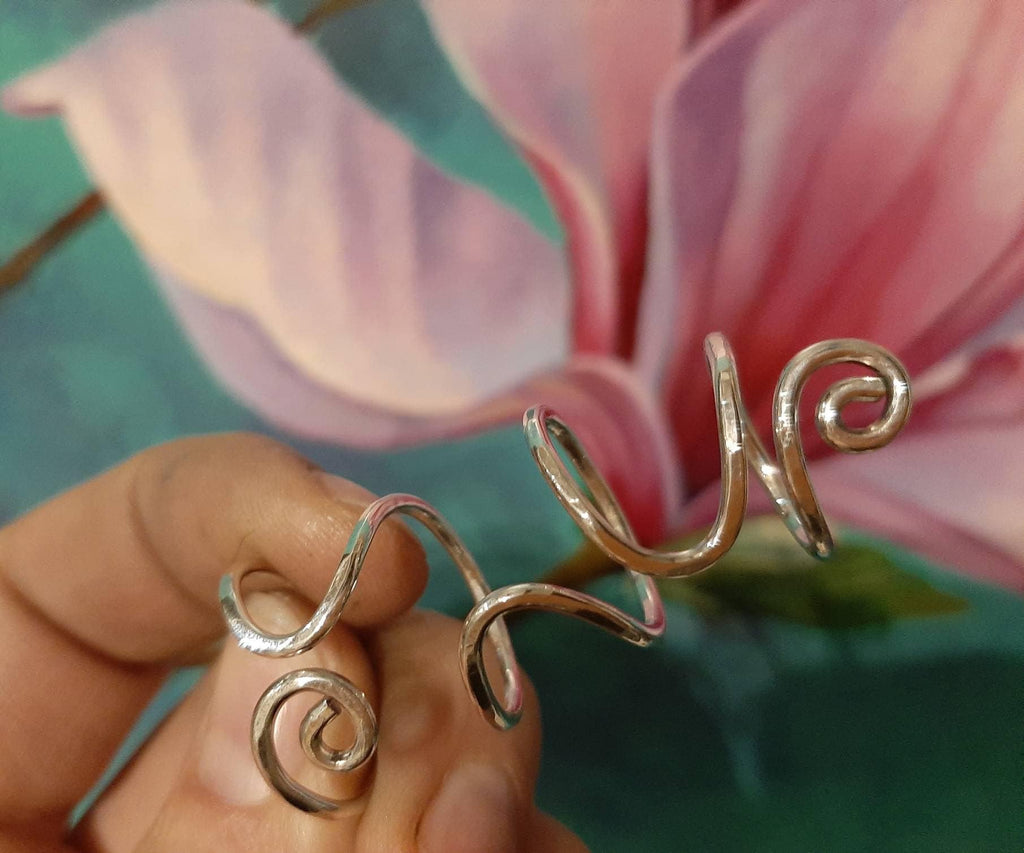 Adjustable sterling silver finger support ring designed for a comfortable custom fit