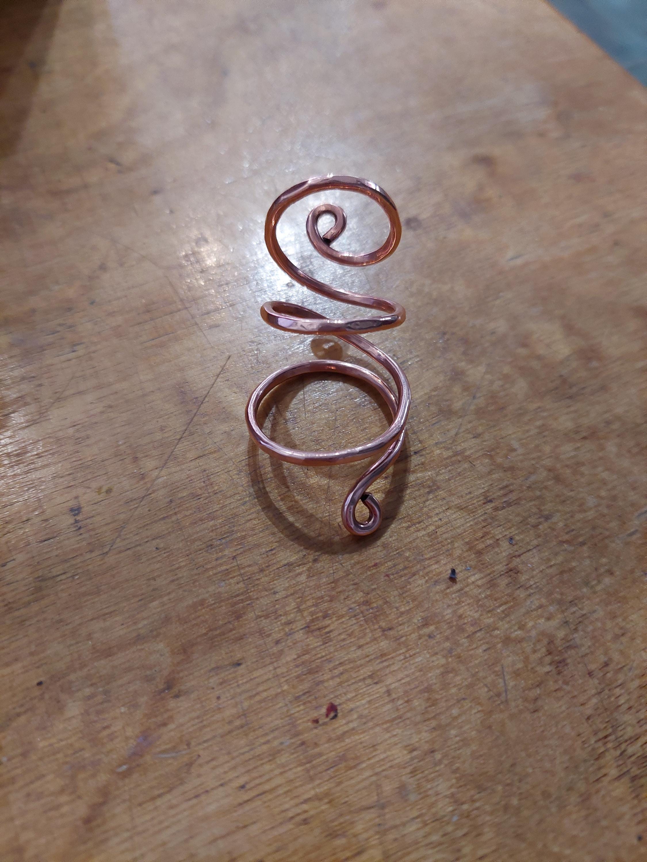 Custom sized copper  thumb splint ring for comfortable daily wear and joint support