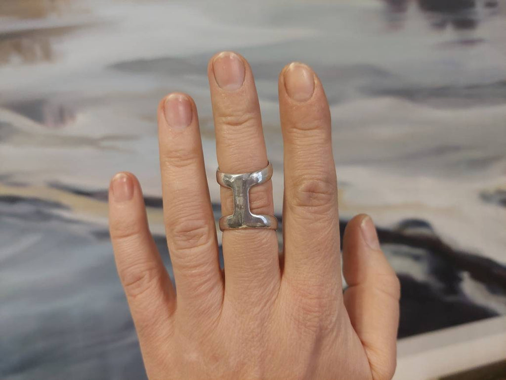 Silver  finger splint with front support designed for finger and finger joint stabilization