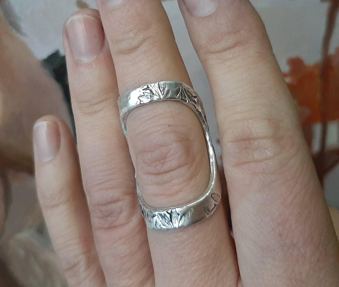  finger splint ring worn on the finger for support, alignment, and everyday wear