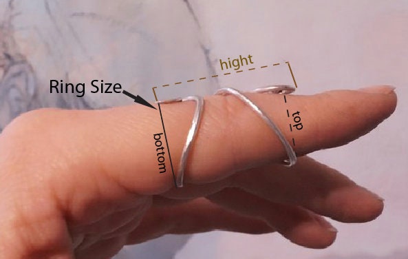 Decorative sterling silver 925 ring splint for  finger joint protection.