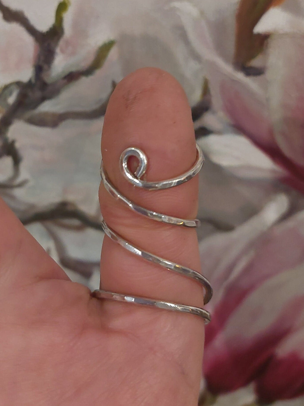 Sterling silver 925 thumb splint ring worn for joint support and improved thumb alignment